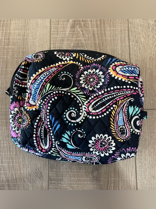 Vera Bradley Handbags - Vera Bradley Quilted Paisley Cosmetic Bag in Black with Multicolor Floral Print